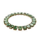Millenia necklace, Octagon cut crystals, Green, Gold-tone plated